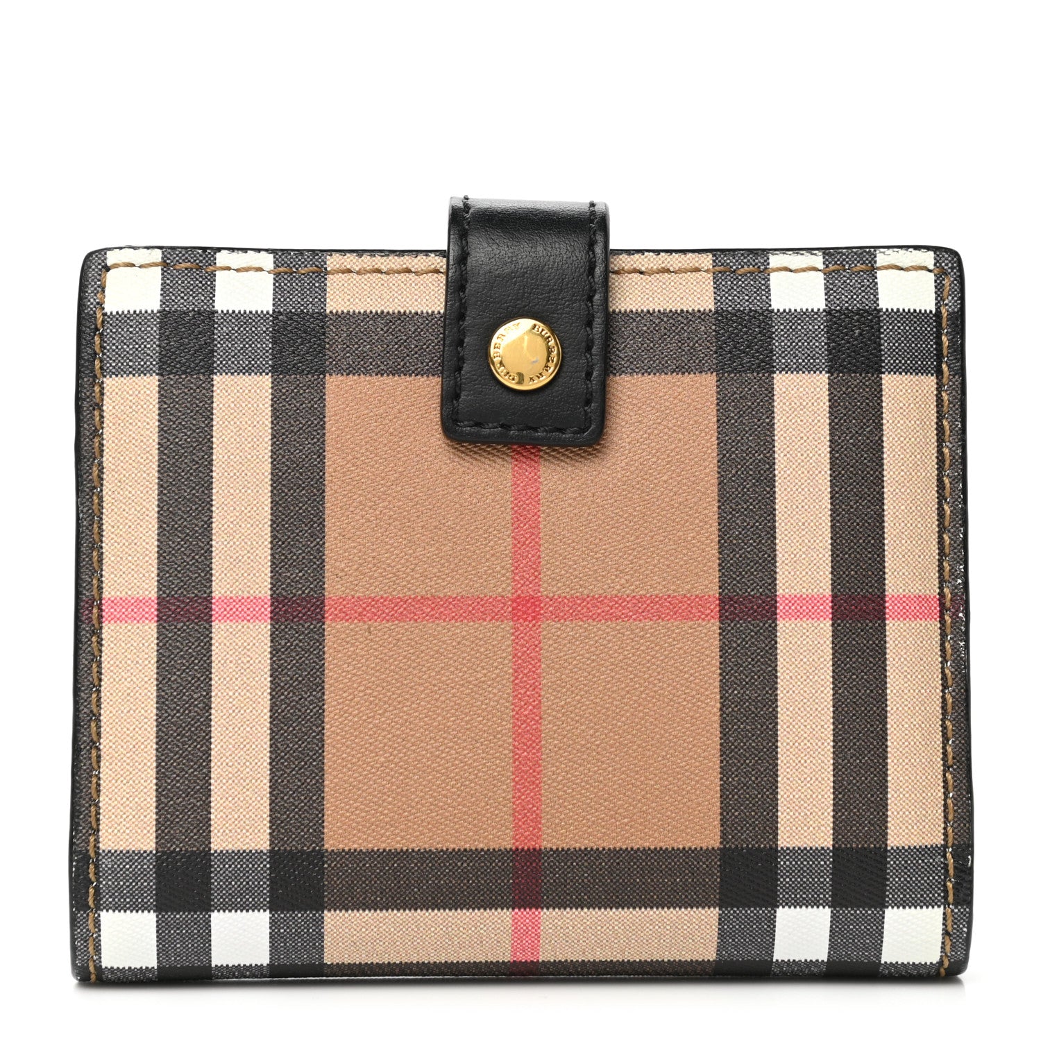 Burberry Canvas Vintage Check Coin Purse Wallet Black 1 of 11