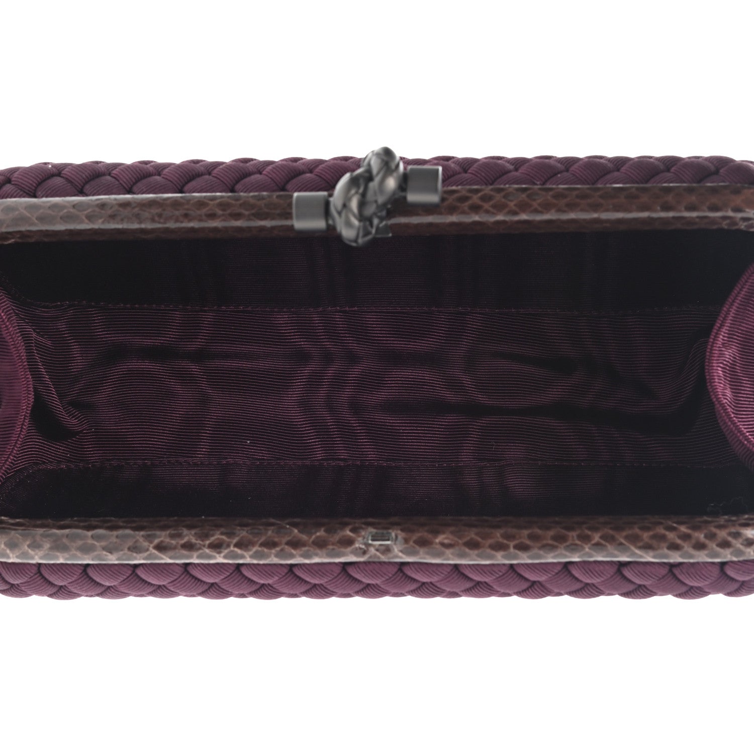 Bottega Veneta Intreccio Impero Ayers Stretch Knot Clutch Burgundy 5 of 8
