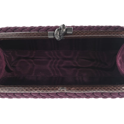 Bottega Veneta Intreccio Impero Ayers Stretch Knot Clutch Burgundy 5 of 8