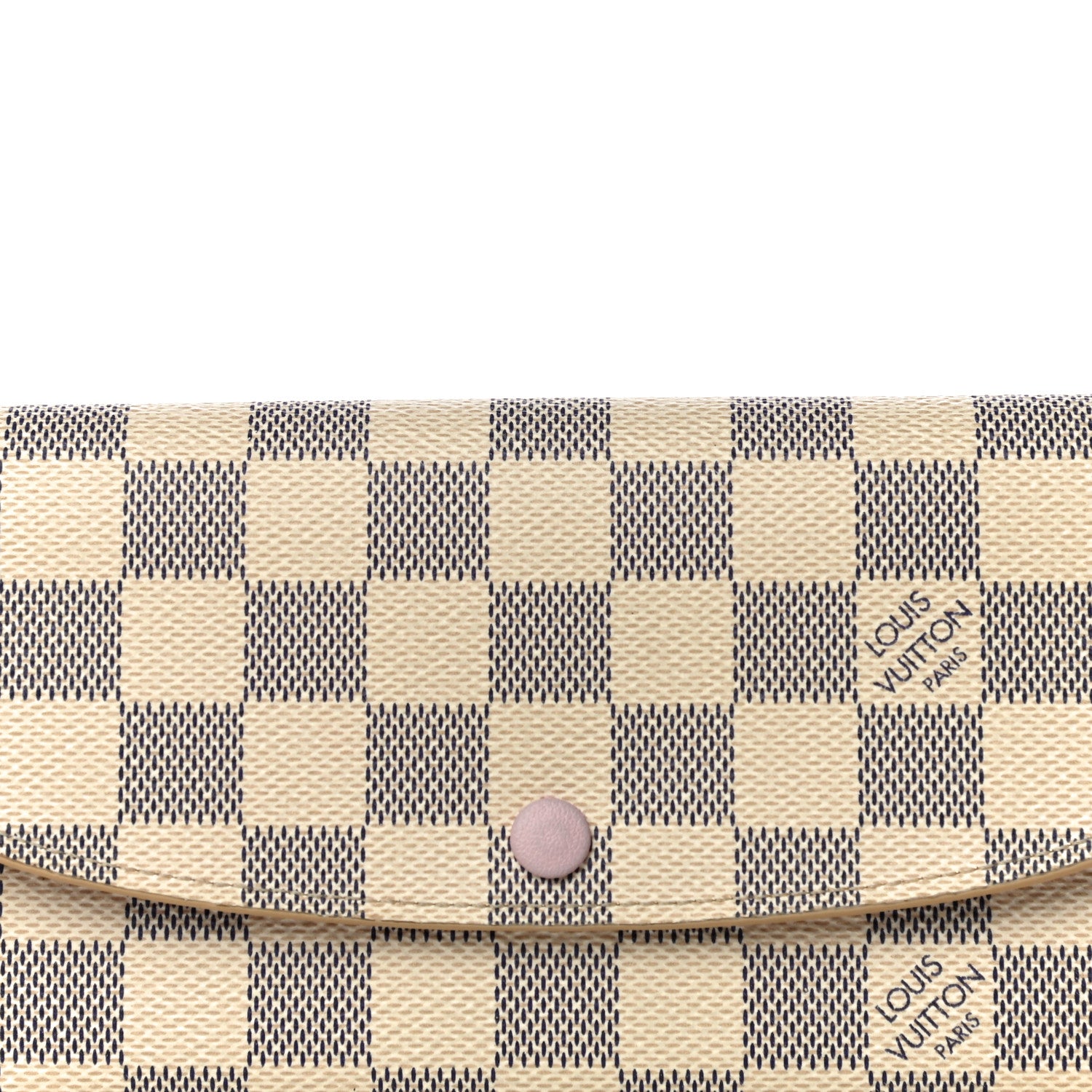 Louis Vuitton Damier Azur Emilie Wallet Rose Ballerine 7 of 10