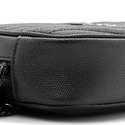 Saint Laurent Grain De Poudre Matelasse Monochrome Monogram Mini Lou Camera Bag Black 10 of 11