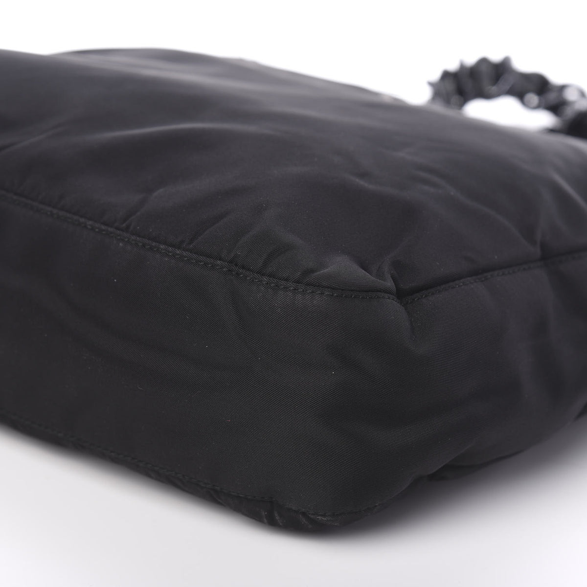Tessuto Nylon Chain Shoulder Bag Black