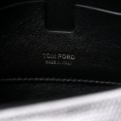 Tom Ford Metallic Lizard Embossed Mini Label Shoulder Bag Silver 6 of 11
