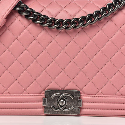 Chanel Lambskin Quilted New Medium Boy Flap Pink 12 of 12