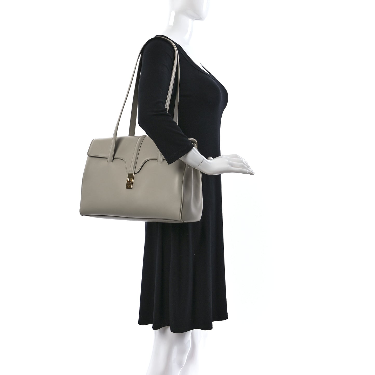 Calfskin Medium Soft 16 Bag Light Grey