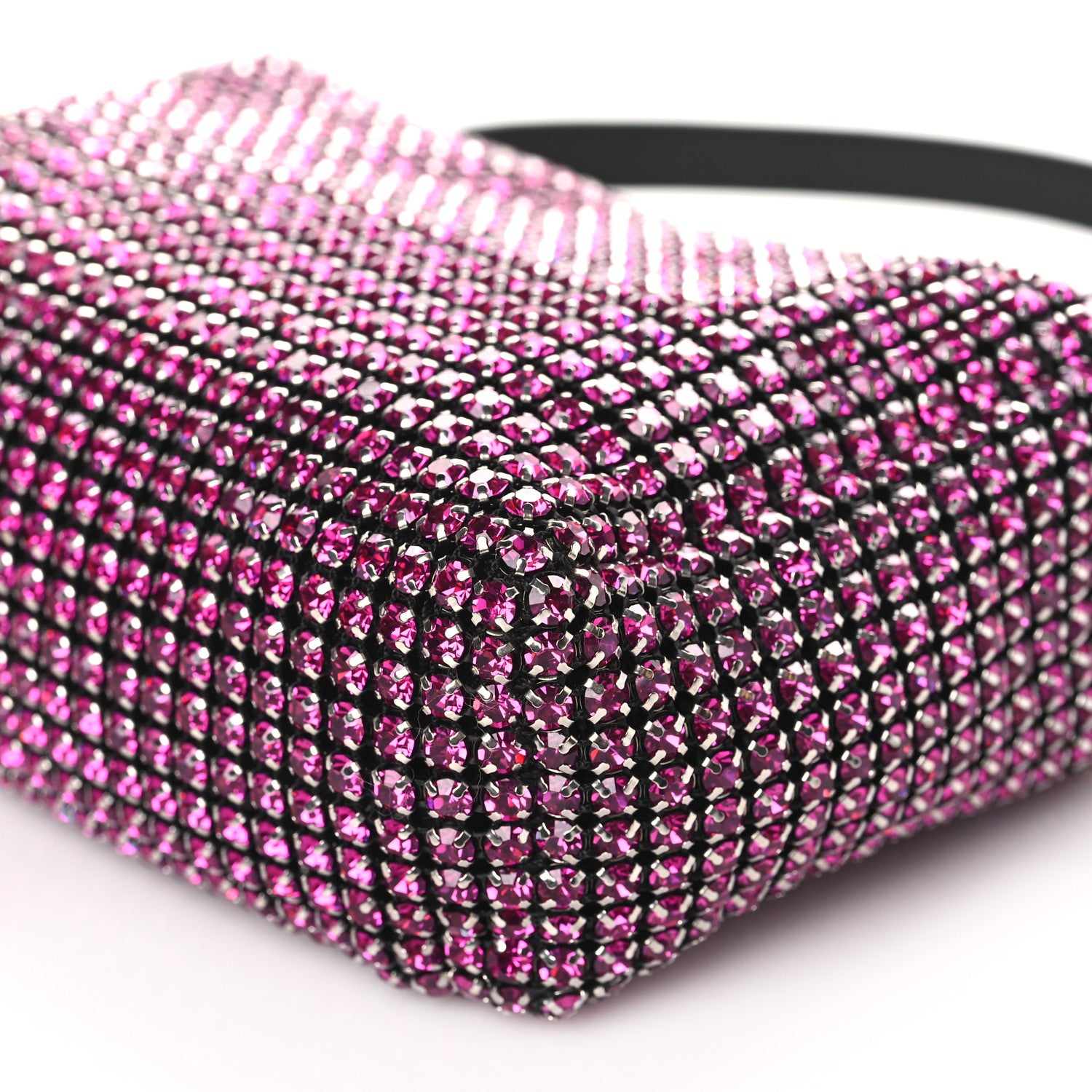 Alexander Wang Mesh Crystal Rhinestone Mini Heiress Pouch Pink 10 of 11