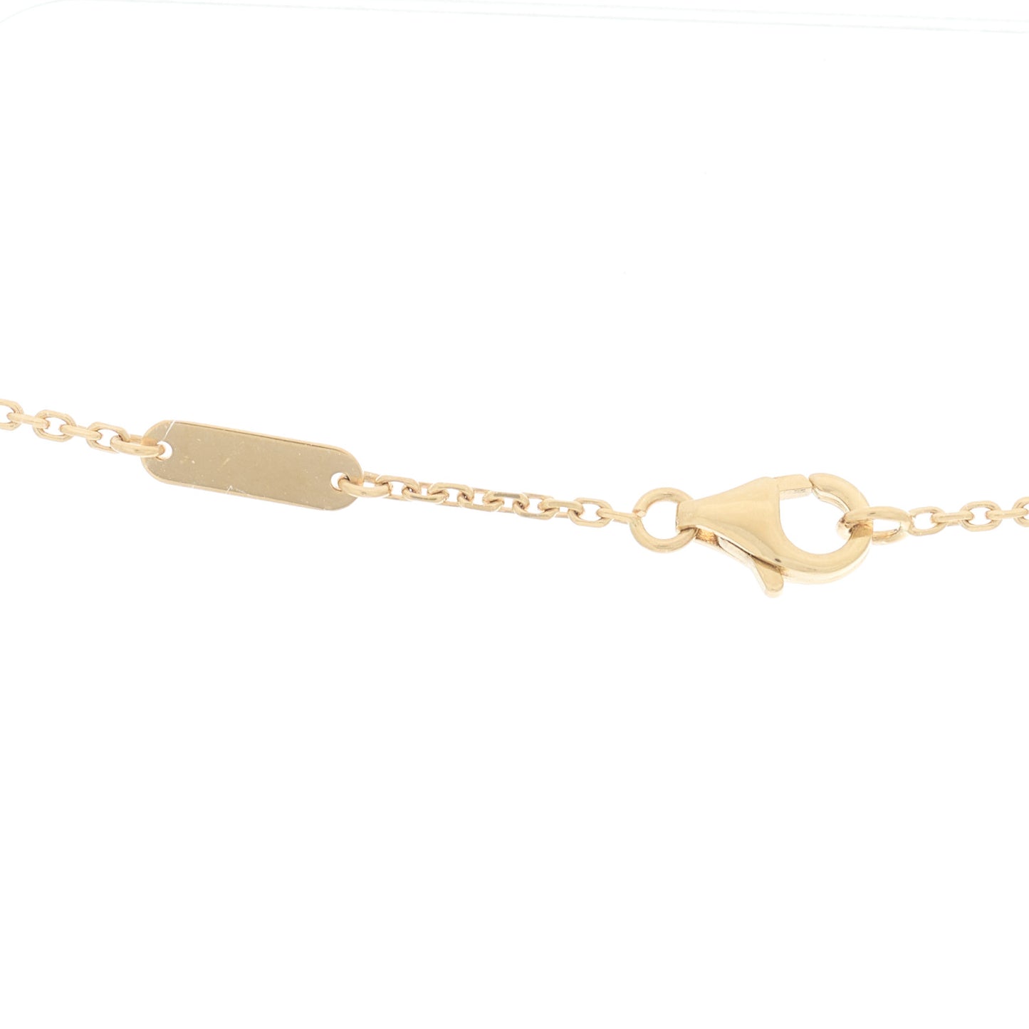18K Yellow Gold Diamond Black Onyx Vintage Alhambra Pendant Necklace