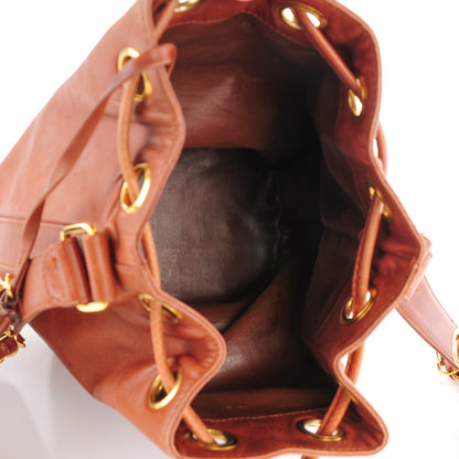 Chanel Lambskin CC Drawstring Shoulder Bag Light Brown 9 of 9