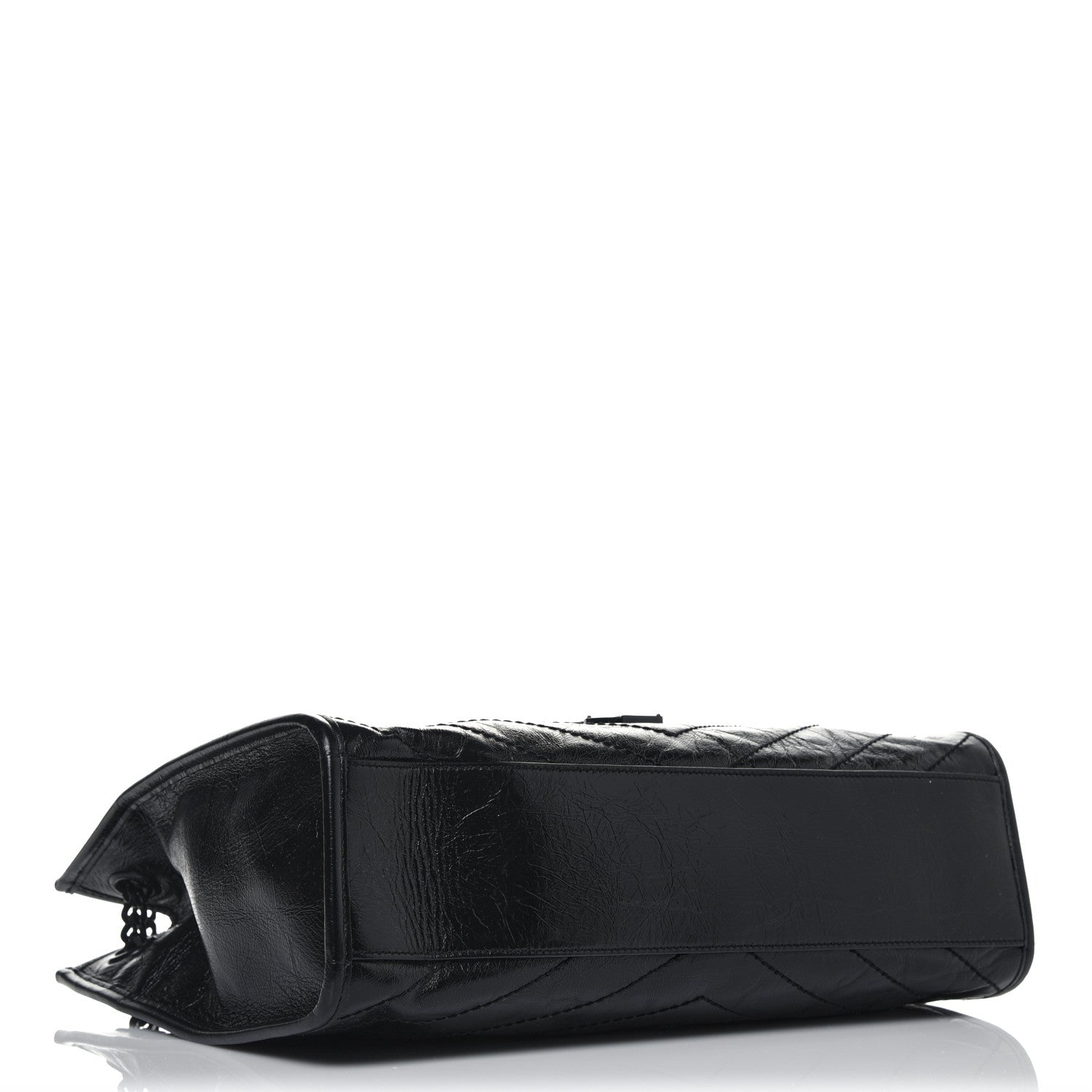 Saint Laurent Crinkled Calfskin Matelasse Monogram Medium Niki Shopper Tote Black 7 of 22