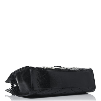 Saint Laurent Crinkled Calfskin Matelasse Monogram Medium Niki Shopper Tote Black 7 of 22