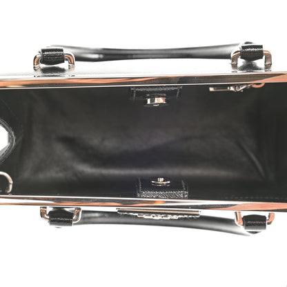 Prada Saffiano Vernice Top Handle Bag Black 5 of 7