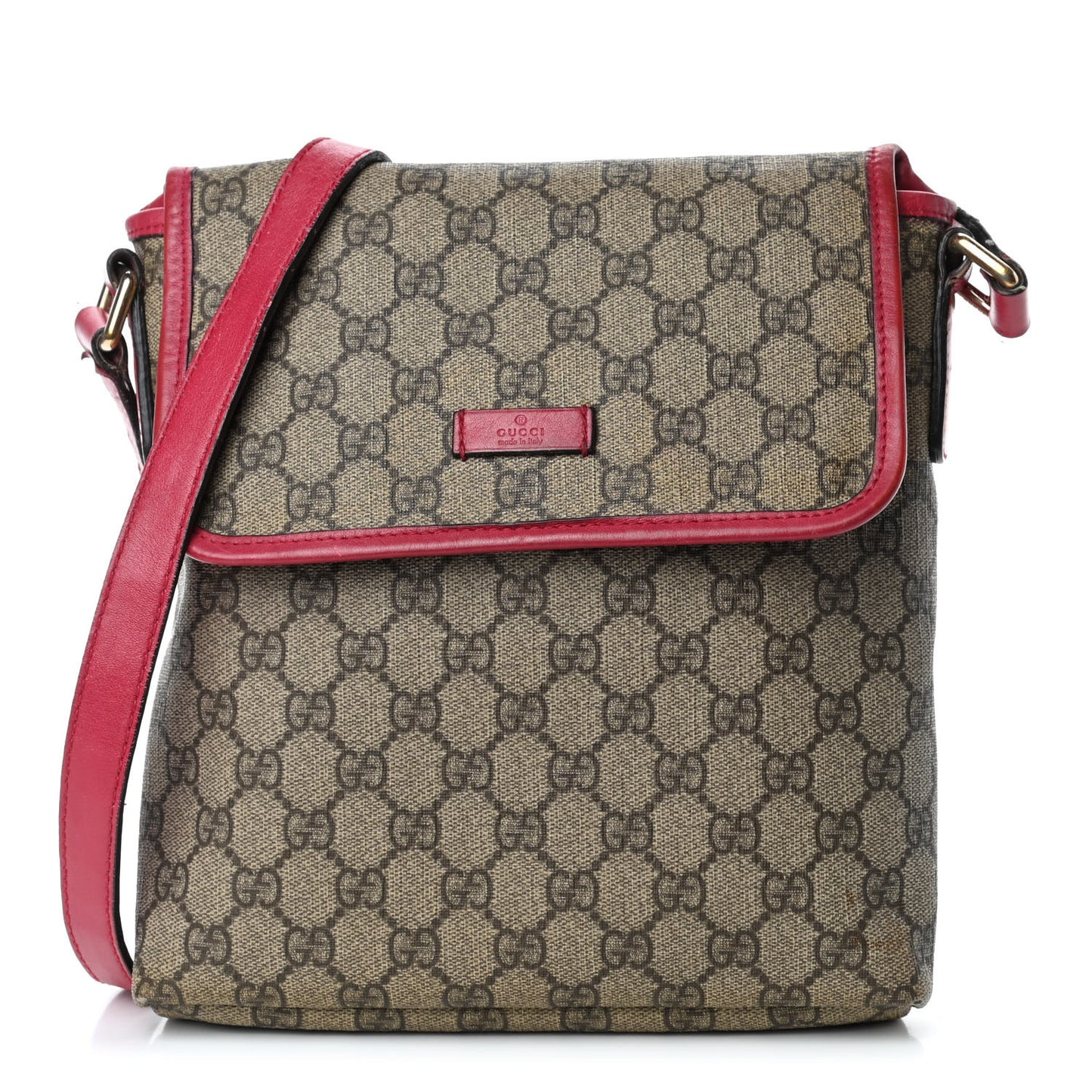 GG Plus Monogram Small Flap Messenger Bag Beige Pink