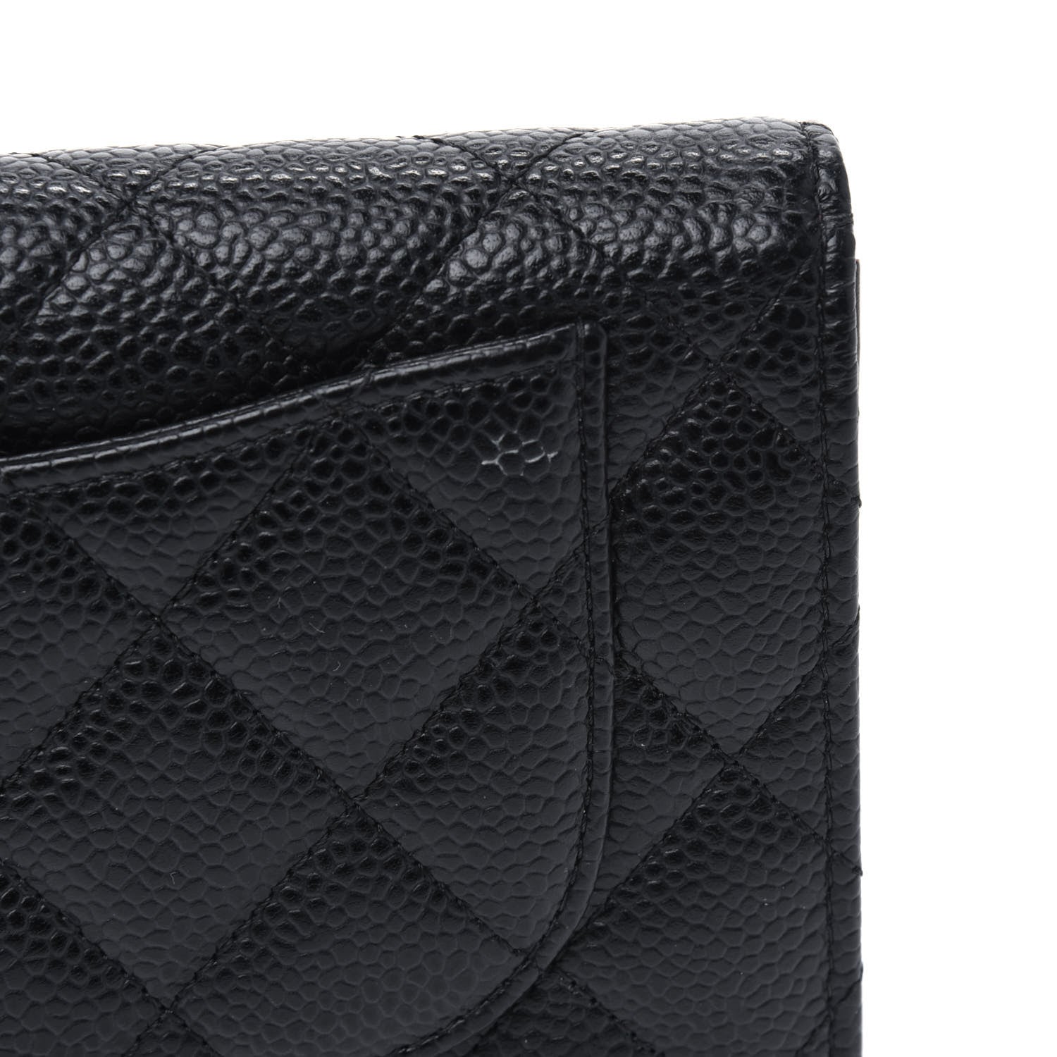 Chanel Caviar Quilted Yen Wallet Black 16 of 19