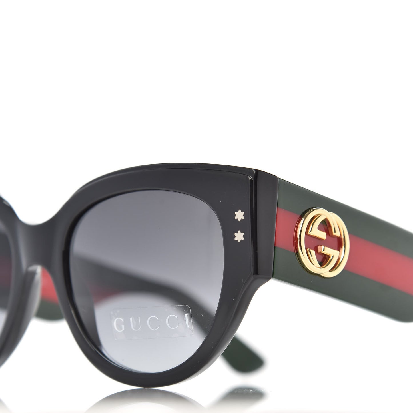 Acetate Oversized Rectangle Frame Web Sunglasses GG3864/S Black