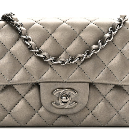 Chanel Metallic Calfskin Quilted Mini Rectangular Flap Ruthenium 8 of 10