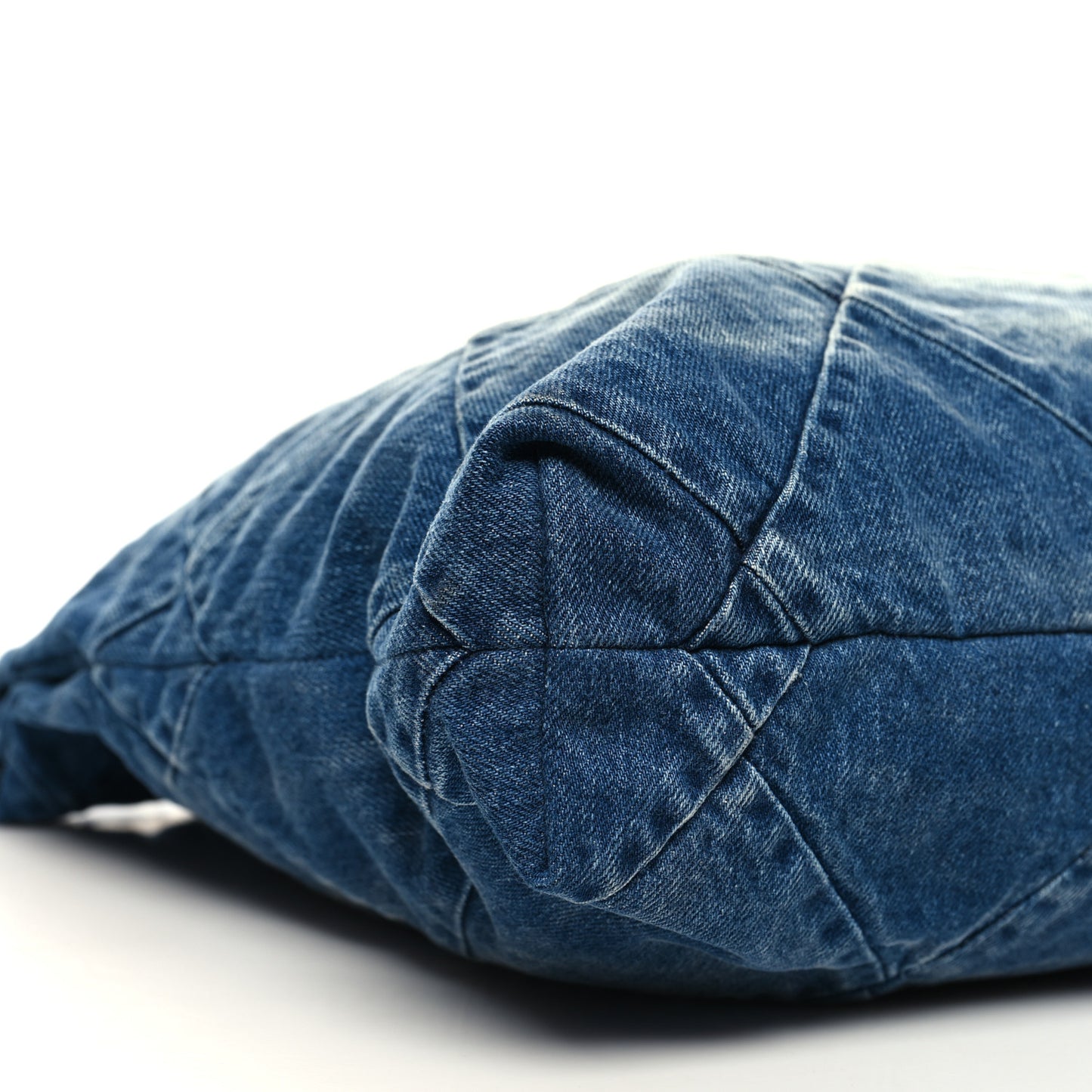 Denim Quilted Small Chanel 22 Blue