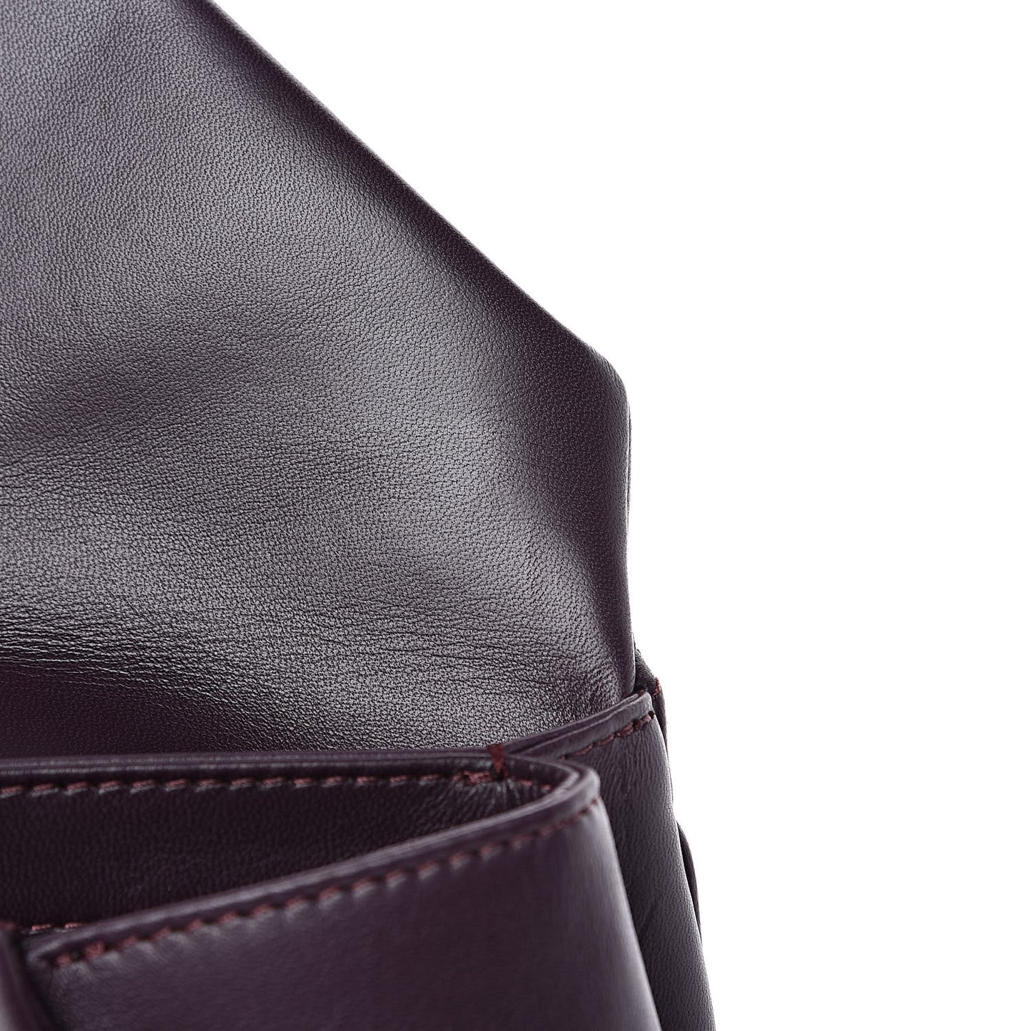 Lambskin Quilted Fold Up Again Clutch Purple