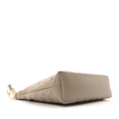 Louis Vuitton Lambskin Embossed Monogram Coussin Hobo MM Galet 4 of 9