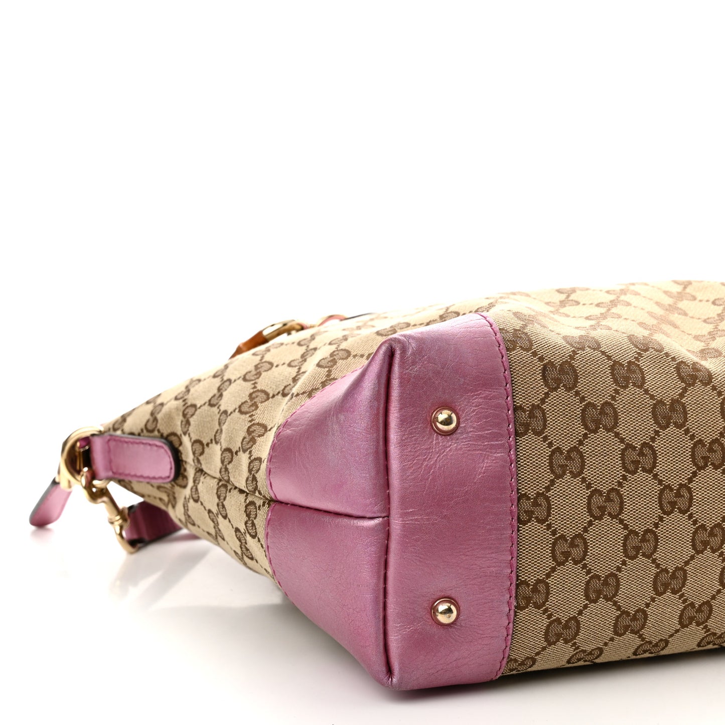 Monogram Heart Bit Charm Top Handle Tote Pink