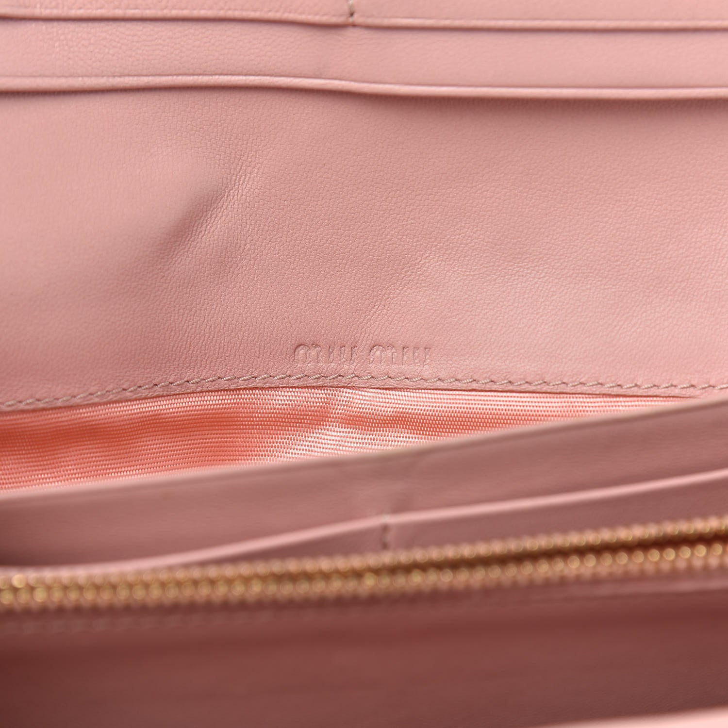 Miu Miu Nappa Matelasse Flap Wallet Orchidea 6 of 11