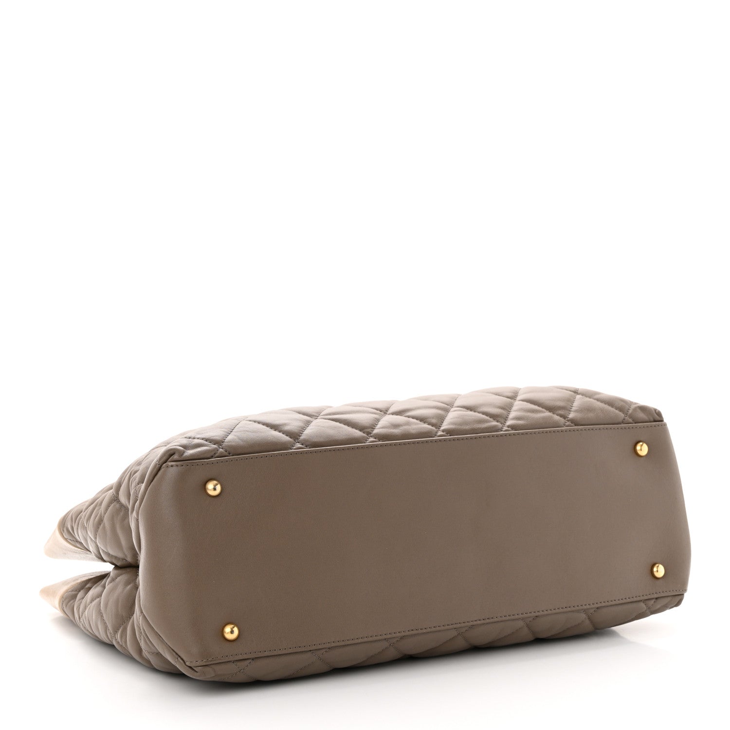 Chanel Calfskin Quilted Large Soft Elegance Tote Beige 4 of 14