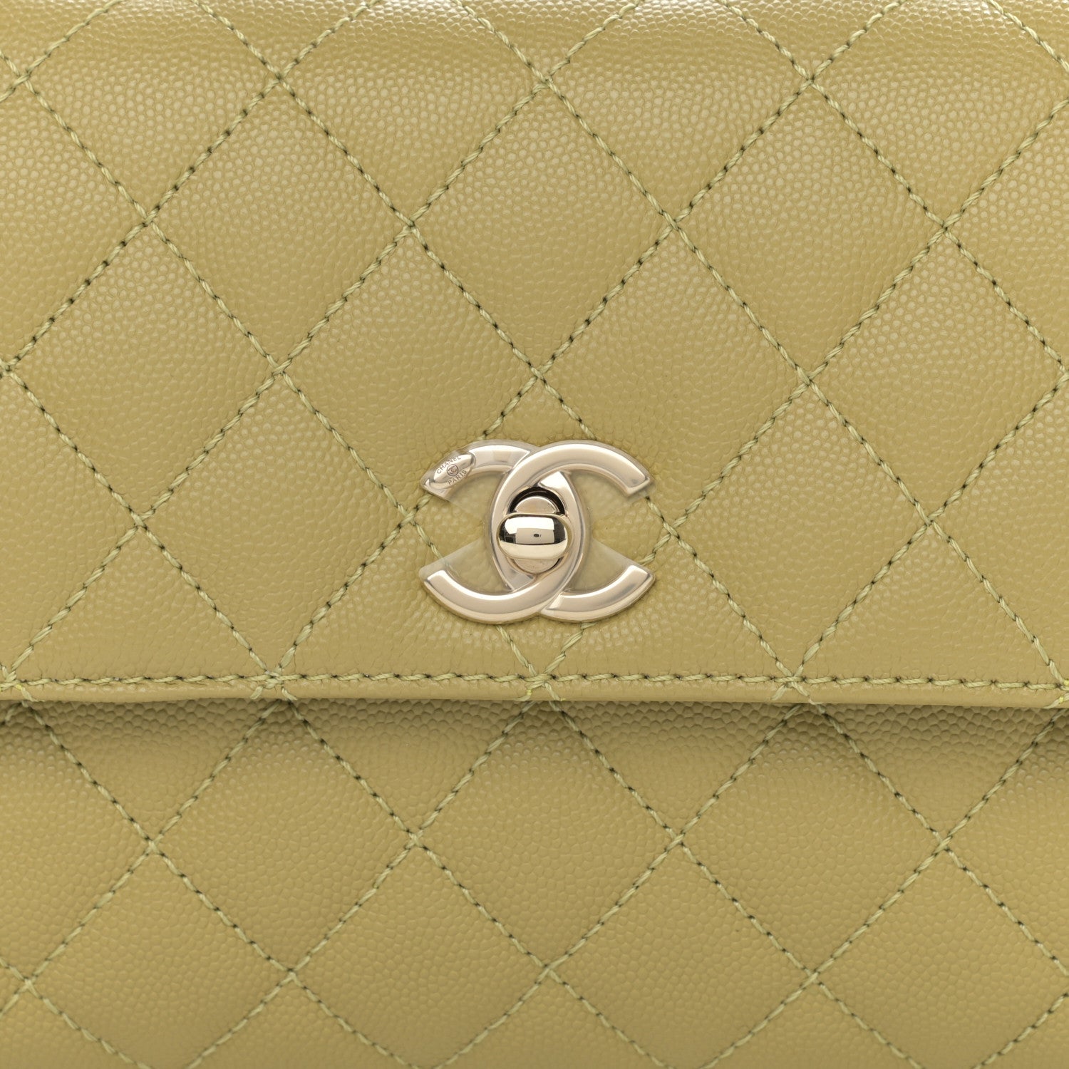 Chanel Caviar Quilted Mini Coco Handle Flap Light Green 7 of 8