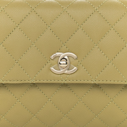 Chanel Caviar Quilted Mini Coco Handle Flap Light Green 7 of 8