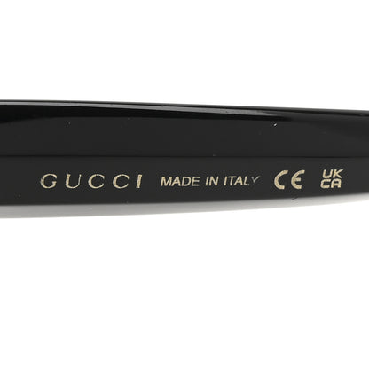 Gucci Acetate Crystal Star Round Frame Sunglasses GG0208S Black Black 6 of 8