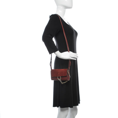 Chloe Suede Calfskin Mini Faye Shoulder Bag Plum Purple 2 of 9