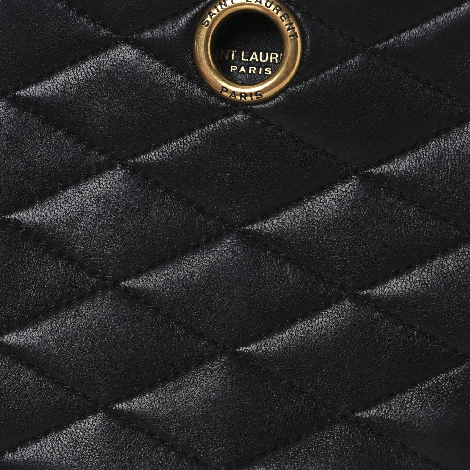 Saint Laurent Lambskin Quilted Round Le Maillon Round Tassel Chain Crossbody Bag Black 8 of 11