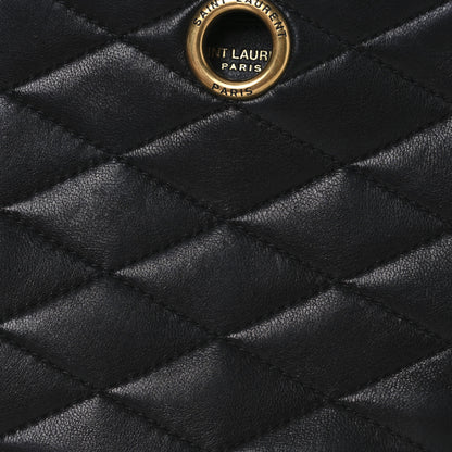 Saint Laurent Lambskin Quilted Round Le Maillon Round Tassel Chain Crossbody Bag Black 8 of 11