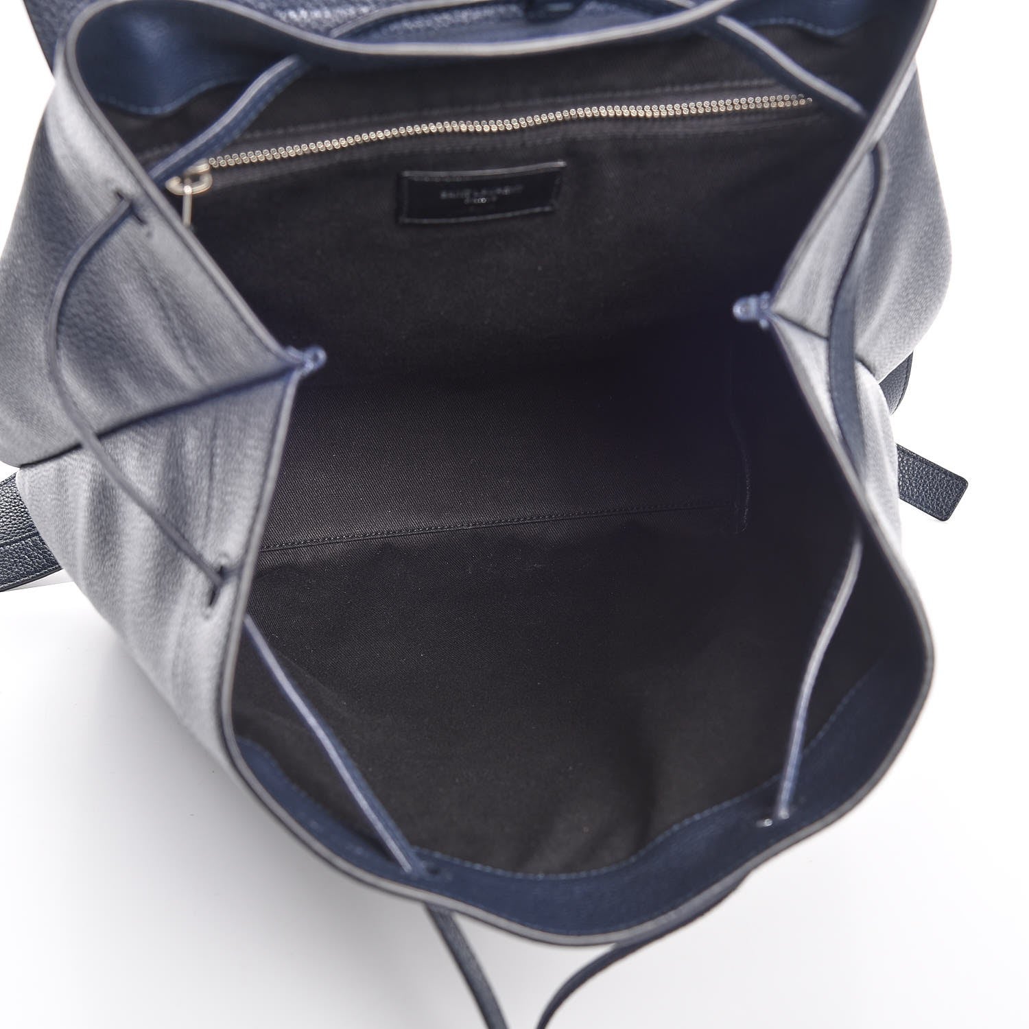 Saint Laurent Grained Calfskin Sac De Jour Souple Backpack Navy 5 of 7