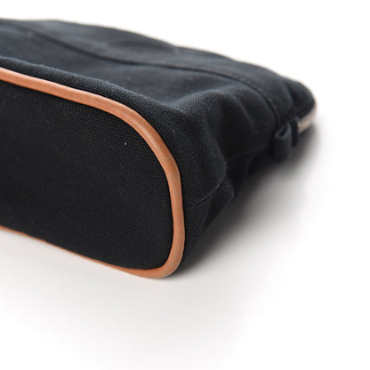 Hermes Cotton Canvas Mini Bolide Travel Cosmetic Pouch Black 7 of 8