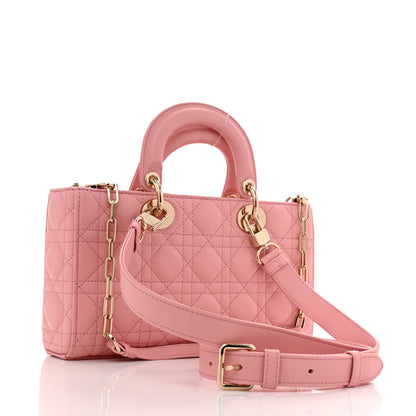 Christian Dior Lambskin Cannage Medium Lady D-Joy Light Pink 3 of 11