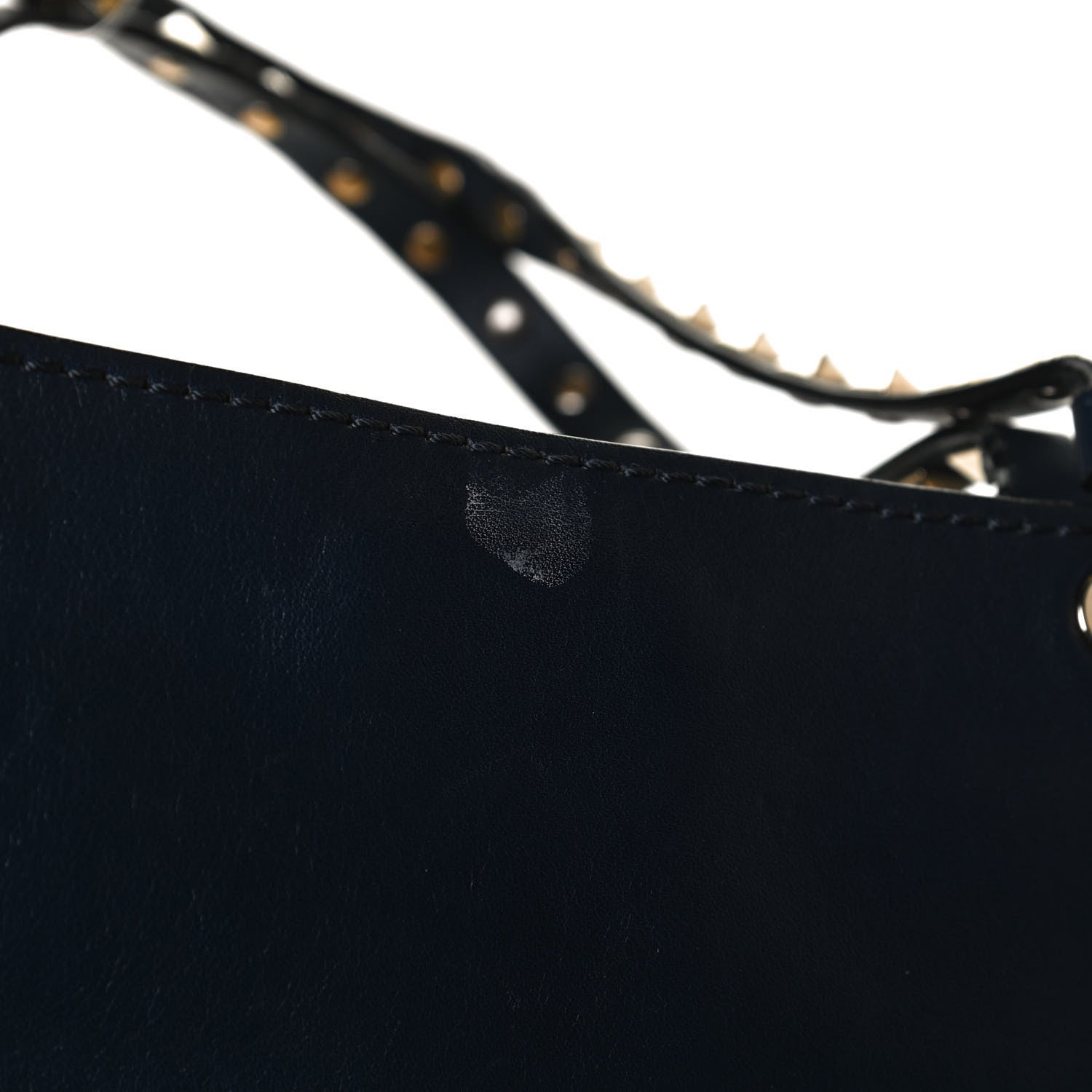 Valentino Garavani Vitello Small Rockstud Tote Marine 12 of 16