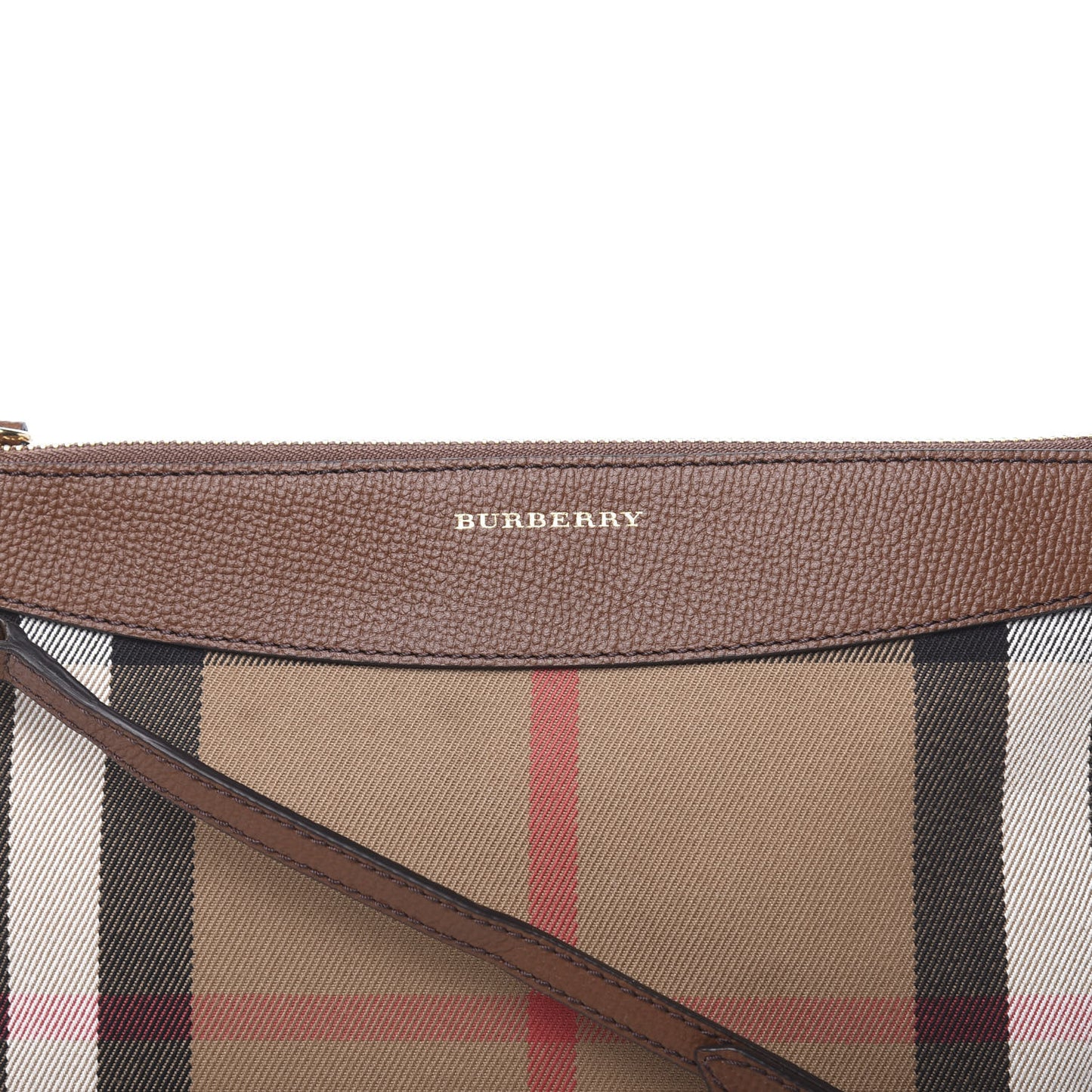 House Check Derby Peyton Crossbody Clutch Bag Tan