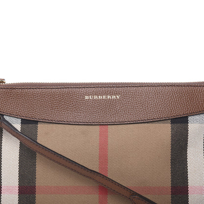 Burberry House Check Derby Peyton Crossbody Clutch Bag Tan 11 of 11
