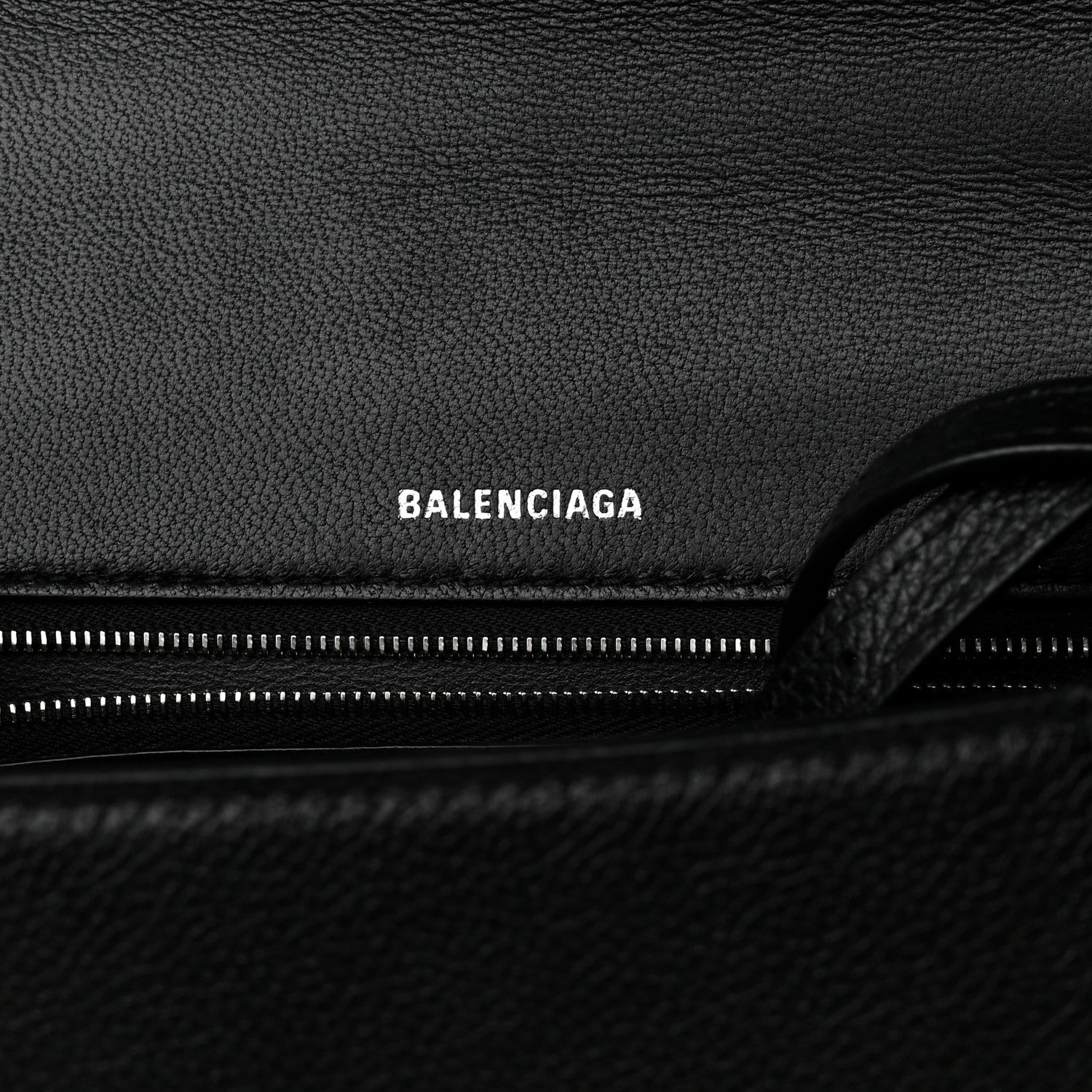 Balenciaga Grained Calfskin Medium Hourglass Top Handle Bag Black 5 of 19