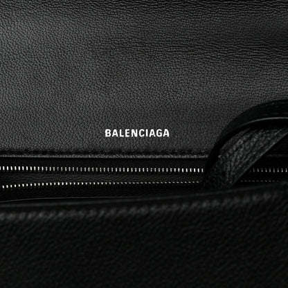 Balenciaga Grained Calfskin Medium Hourglass Top Handle Bag Black 5 of 19