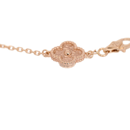 Van Cleef & Arpels 18K Rose Gold 6 Motifs Sweet Alhambra Bracelet 4 of 6