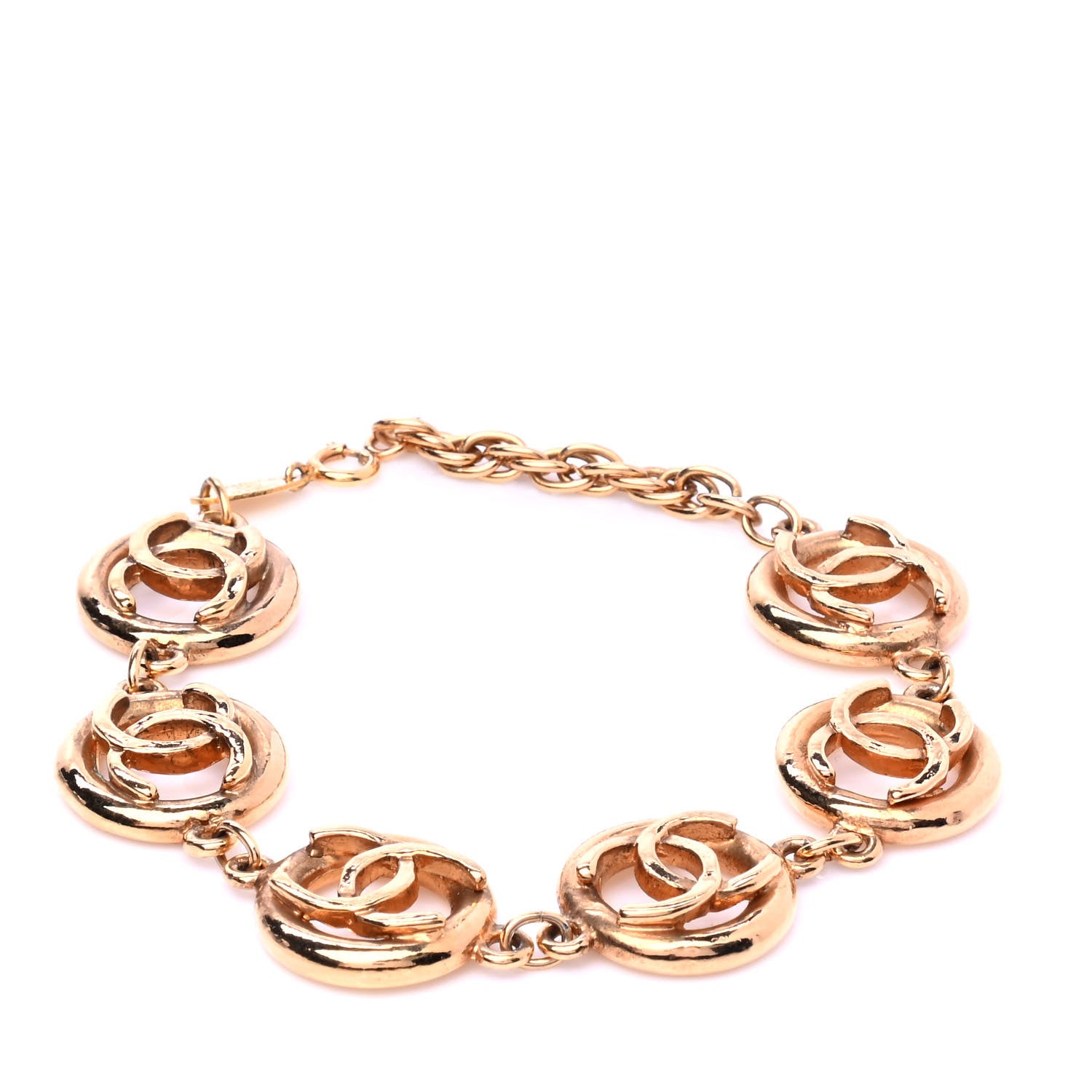 Chanel CC Cutout Bracelet Gold 1 of 4