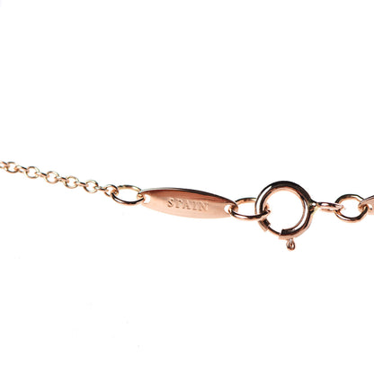 Tiffany 18K Rose Gold Diamond .03ct Elsa Peretti Diamonds by the Yard Pendant Necklace 7 of 8
