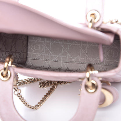 Christian Dior Metallic Lambskin Cannage Mini Lady Dior Lotus 5 of 11