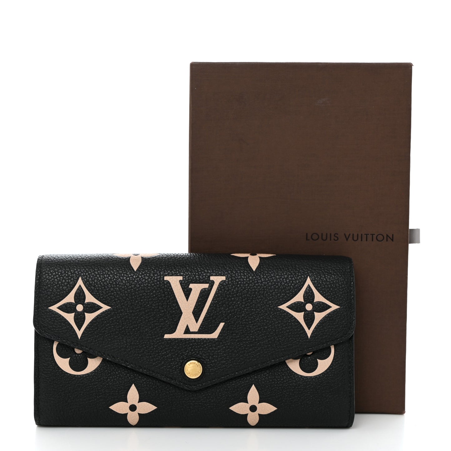Monogram Empreinte Giant Sarah Wallet Black Beige