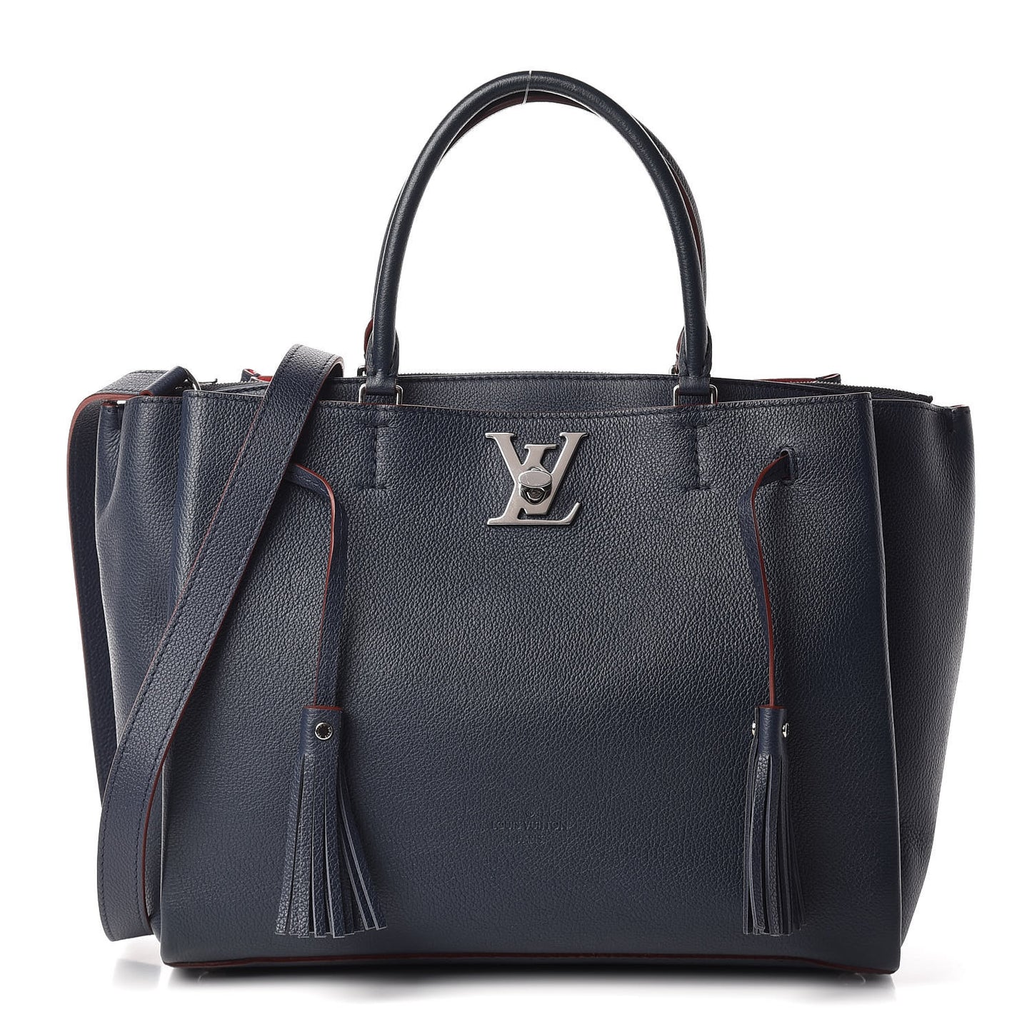 Calfskin Lockmeto Marine Rouge