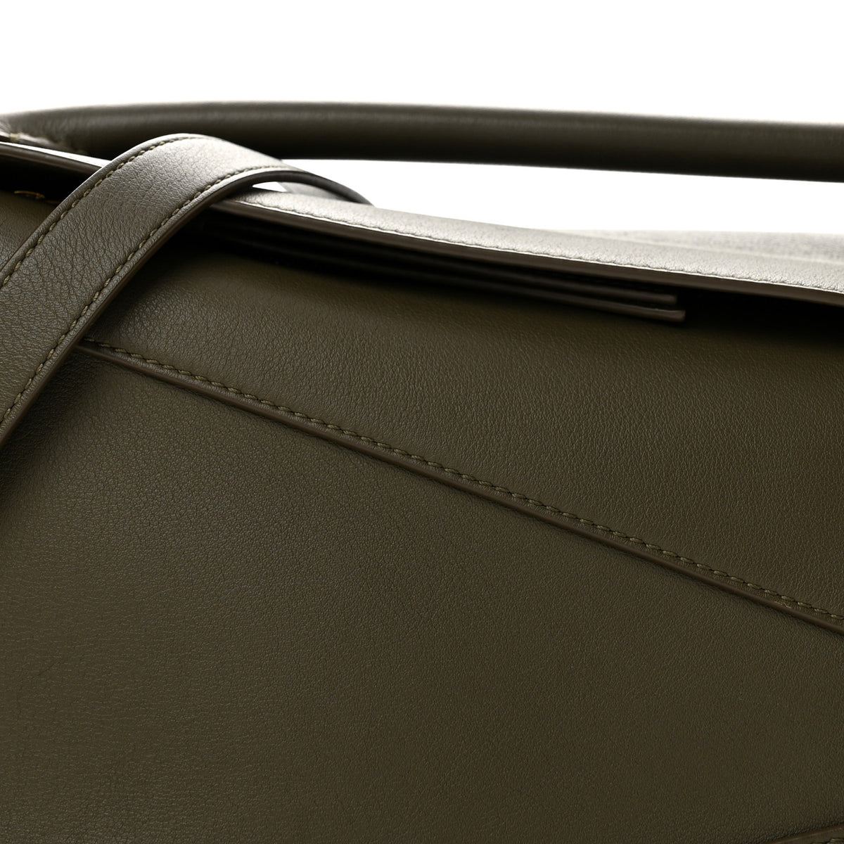 Loewe Calfskin Small Puzzle Edge Bag Dark Khaki Green 8 of 13
