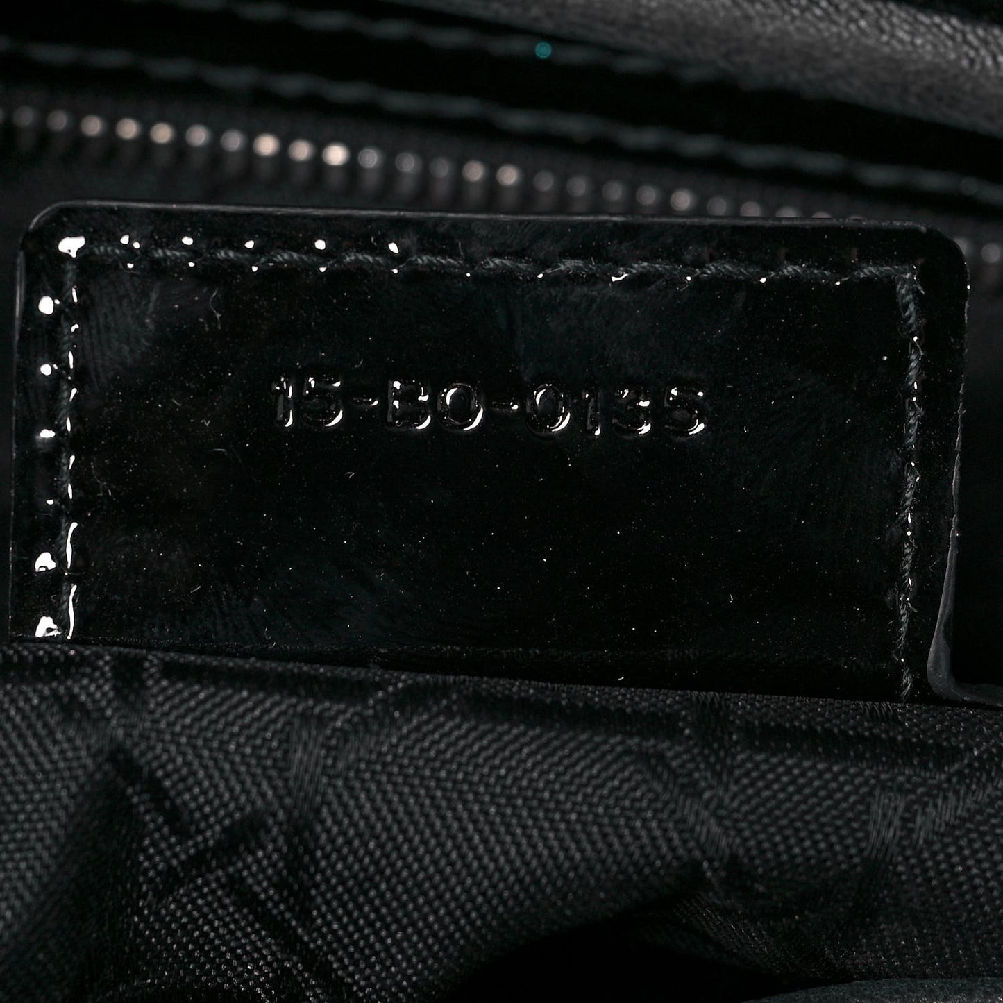 Patent Cannage Large Lady Dior Black