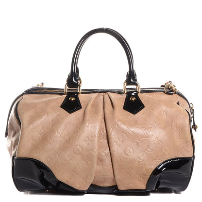 Louis Vuitton Calfskin Patent Embossed Monogram Stephen Ivory 1 of 7