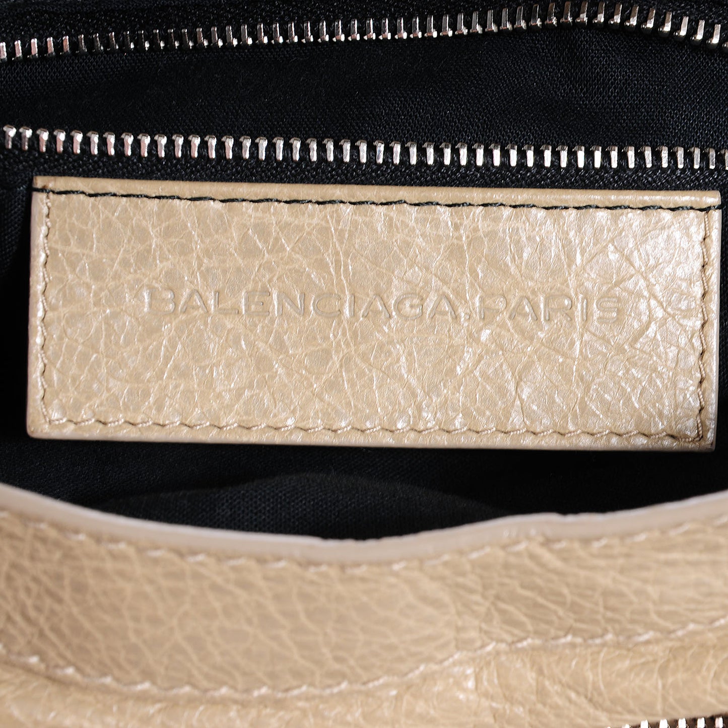 Agneau Giant 12 Silver Hardware City Latte Beige