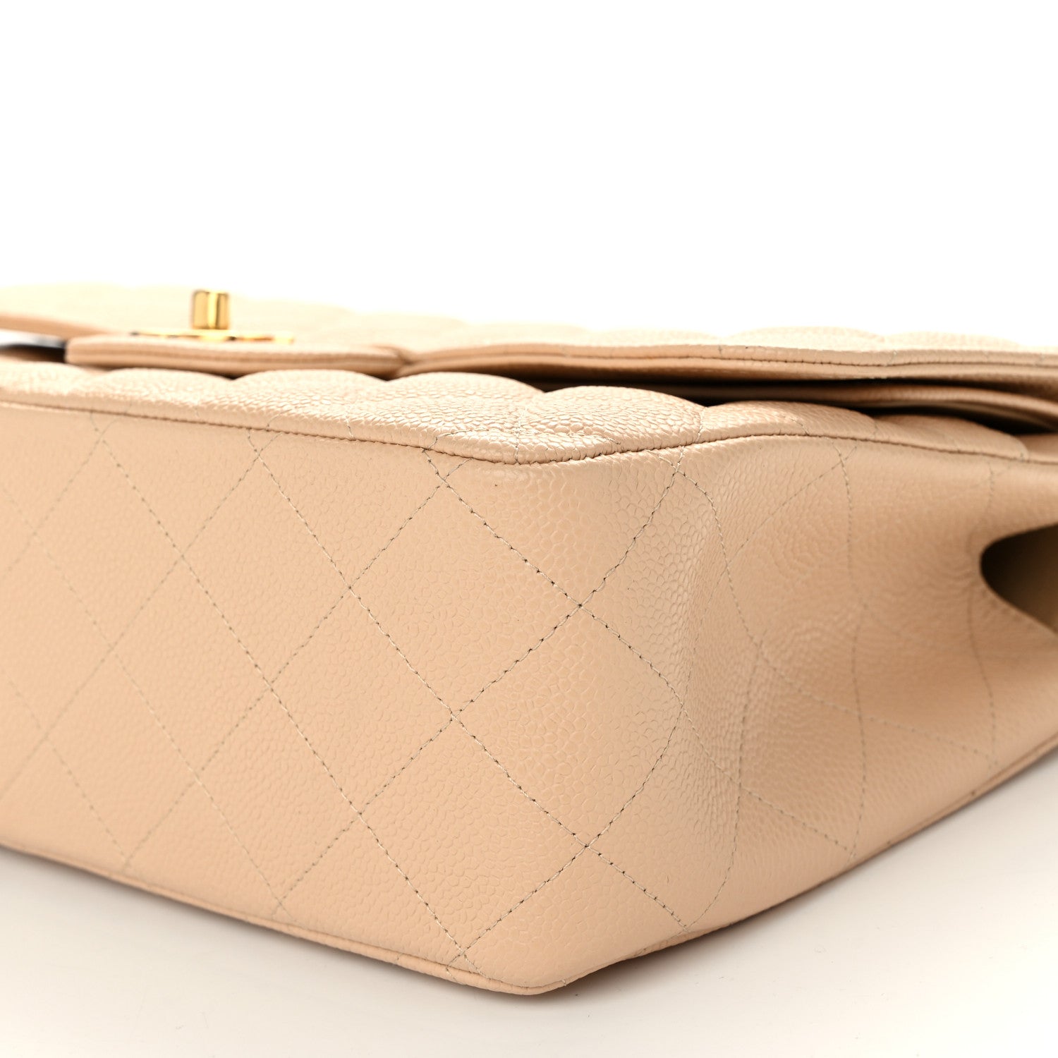 Chanel Caviar Quilted Jumbo Double Flap Beige 10 of 10